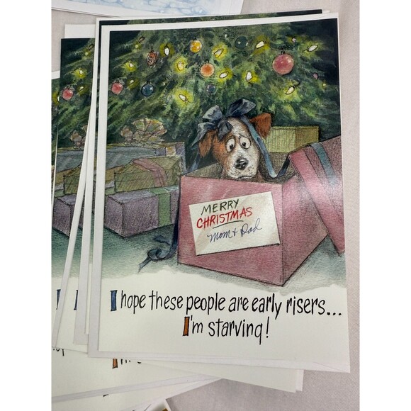 Pet Dog Cat Christmas Card Lot of 45 pc with Envelopes Holiday Greetings - Picture 6 of 9